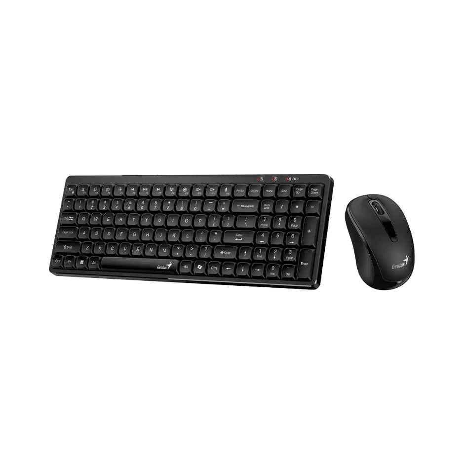 Combo Teclado y Mouse Inalámbrico Genius Luxemate Q8100 Negro con Diseño Slim y Conexión USB Negro
