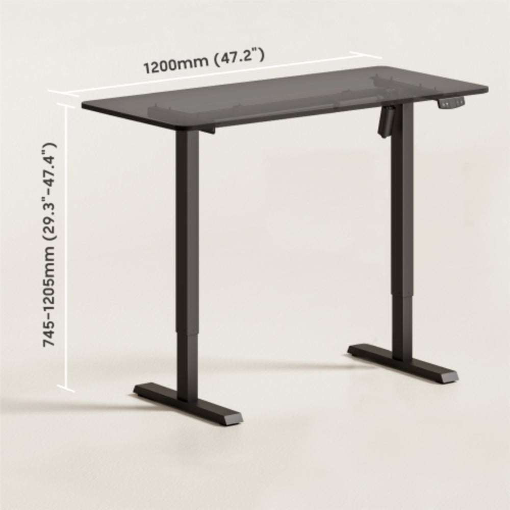 Escritorio Eléctrico de Altura Ajustable TechGo DMTB3-CA Diseño Ergonómico y Moderno - Rústico