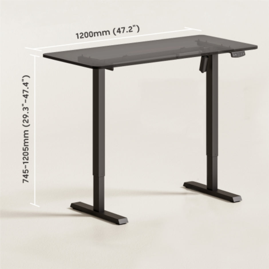 Escritorio Eléctrico de Altura Ajustable TechGo DMTB3-CA Diseño Ergonómico y Moderno - Rústico