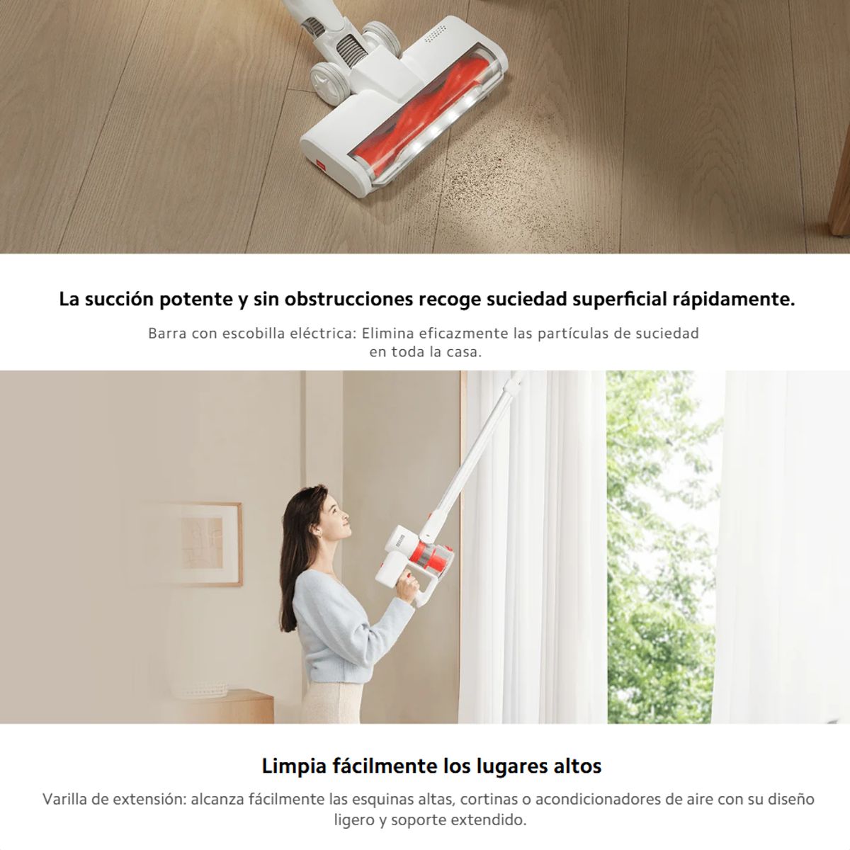 Aspiradora Inalámbrica Xiaomi Vacuum G20 Lite 18000Pa LED Detección Polvo Filtración 99.9% Hasta 45min