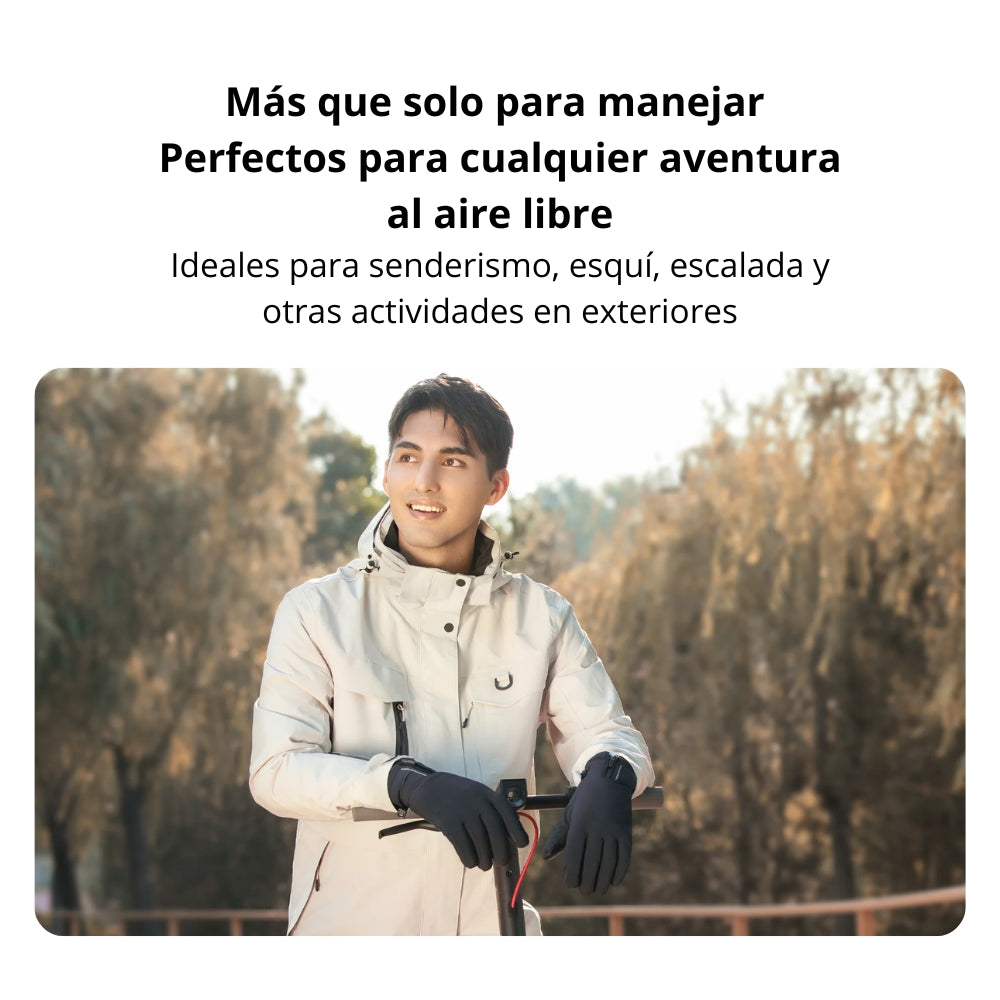 Guantes Térmicos Xiaomi Electric Scooter Riding Gloves Impermeables Antideslizantes Táctiles Talla L - Negro