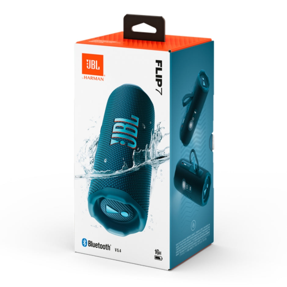 Altavoz Portátil JBL Flip 7 Resistente al Agua y las Caídas IP68 + AI Sound Boost, Azul
