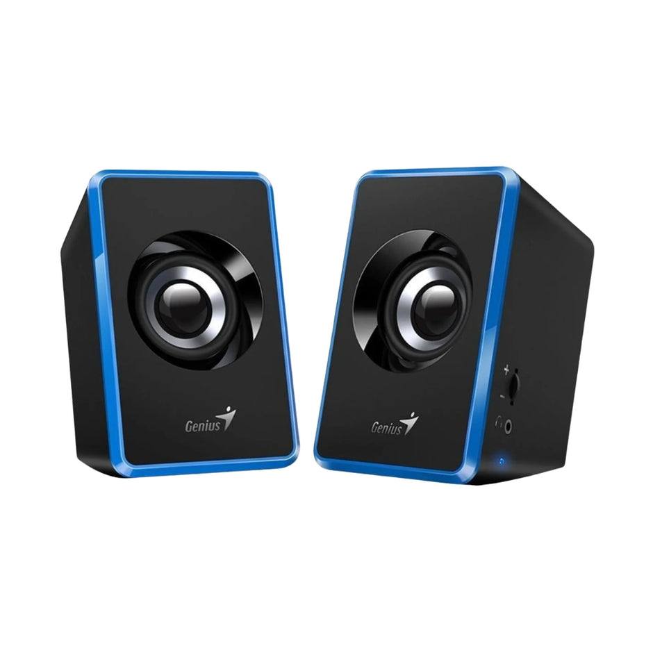 Parlantes USB Genius SP-U125 Sonido Estéreo 3W y Control de Volumen con Entrada 3.5mm - Negro/Azul