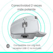 Mouse Inalámbrico Avanzado Logitech MX Master 4 Recargable Bluetooth/Bolt Silent Clics 8000 DPI - Gris Pálido
