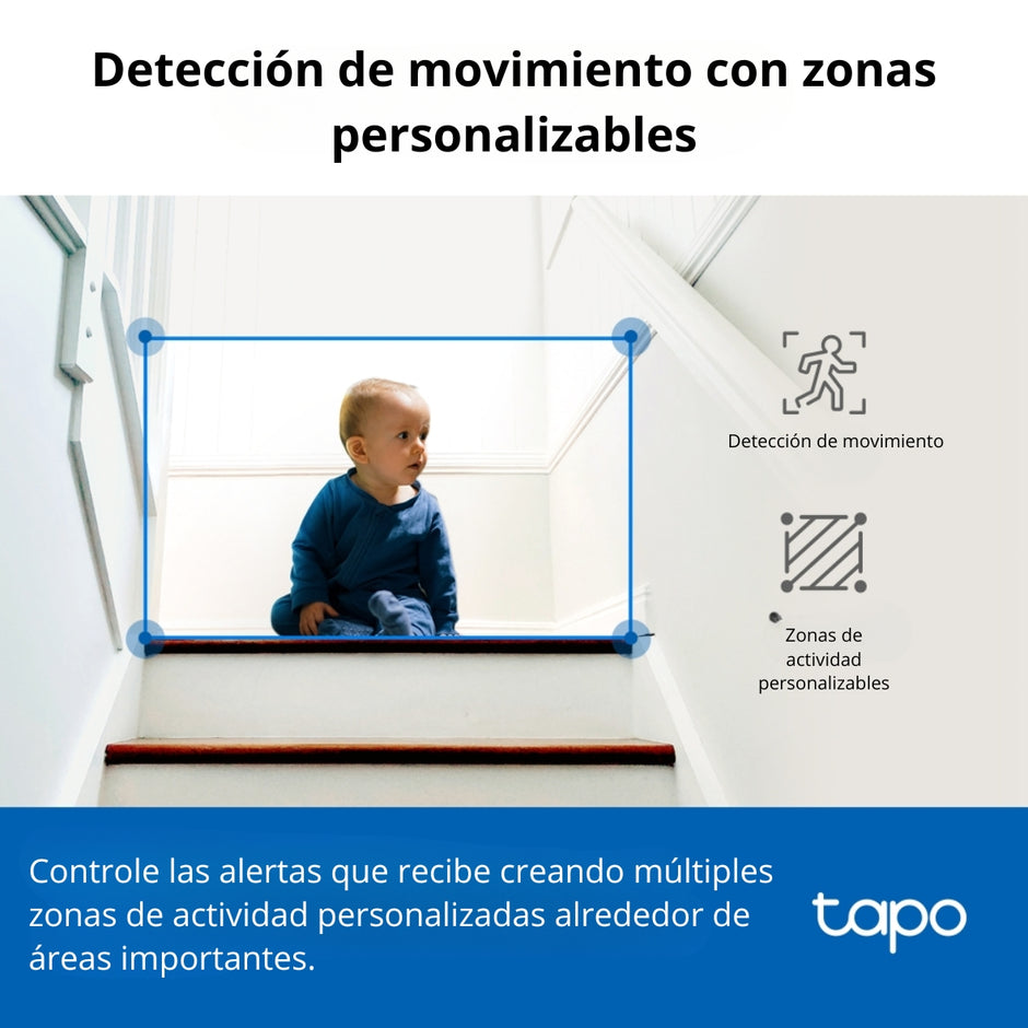 Cámara Wifi, 3K 5MP, Ai Audio Pan / Tilt, TP-Link Tapo TC74
