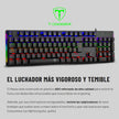 Teclado Gamer Mecánico T-Dagger Naxos T-TGK310 Rainbow Switch Red / Gris-Negro