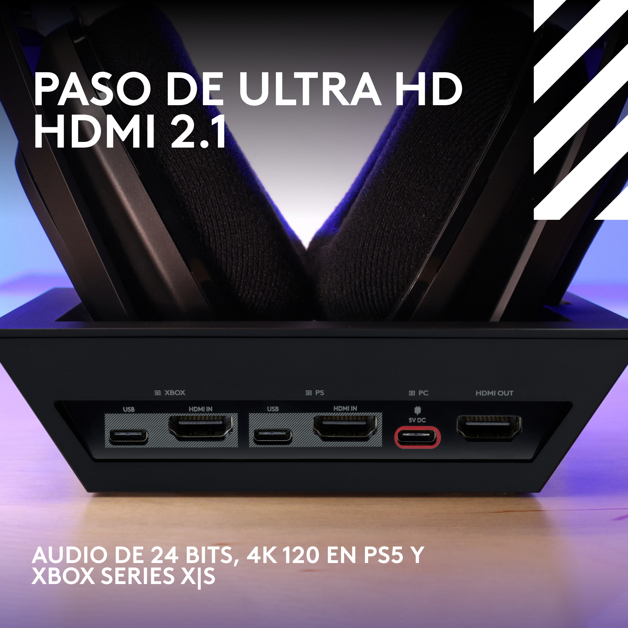 Logitech G A50 X Audífonos Gamer Inalámbricos con Estación Base HDMI para Xbox PS5 y PC