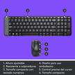Combo Teclado y Mouse Inalámbrico Logitech MK220 + Alfombrilla Mouse Pad XXL 80x30cm