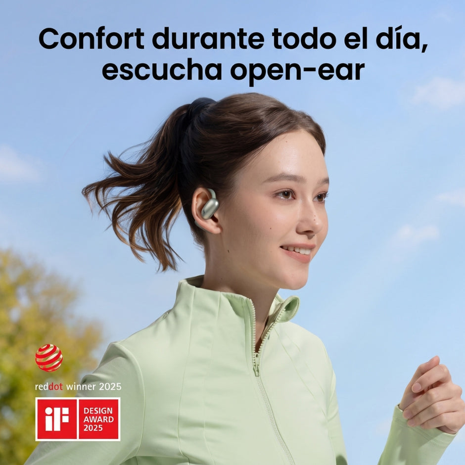 Audífonos Inalámbricos Soundcore AeroFit 2 Open-Ear Bluetooth 5.4 IP55 Hasta 42H con LDAC - Verde