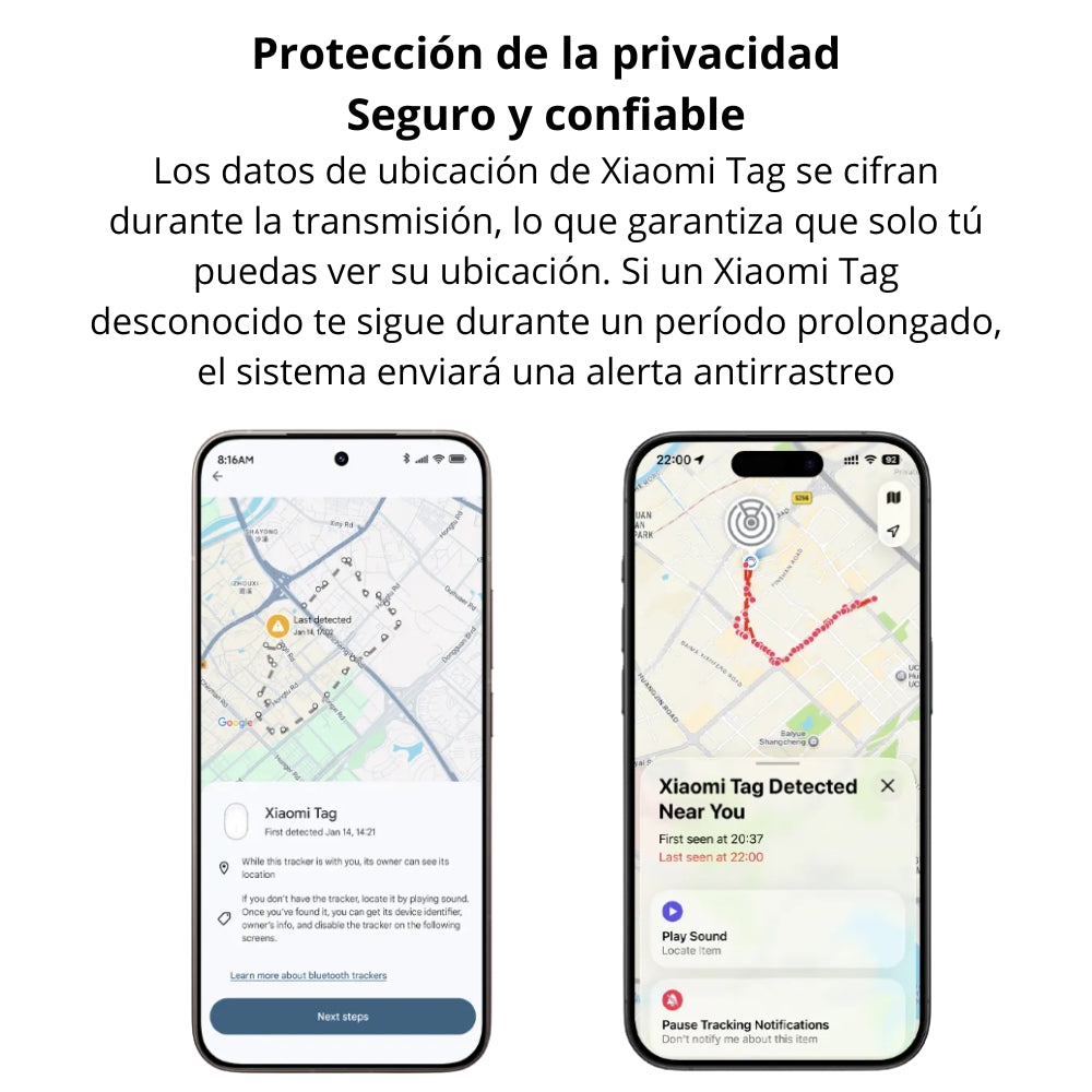 Localizador Smart Xiaomi Tag (4-Pack) Bluetooth Batería +1 Año IP67 Alarma App Redes Apple/Google AirTag