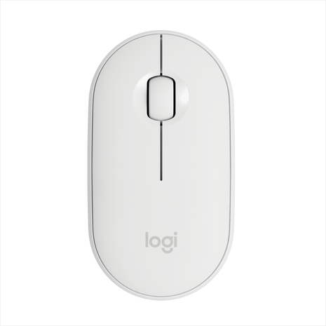 Mouse Inalámbrico Multdispositivo Bluetooth Logitech Pebble M350 - Blanco