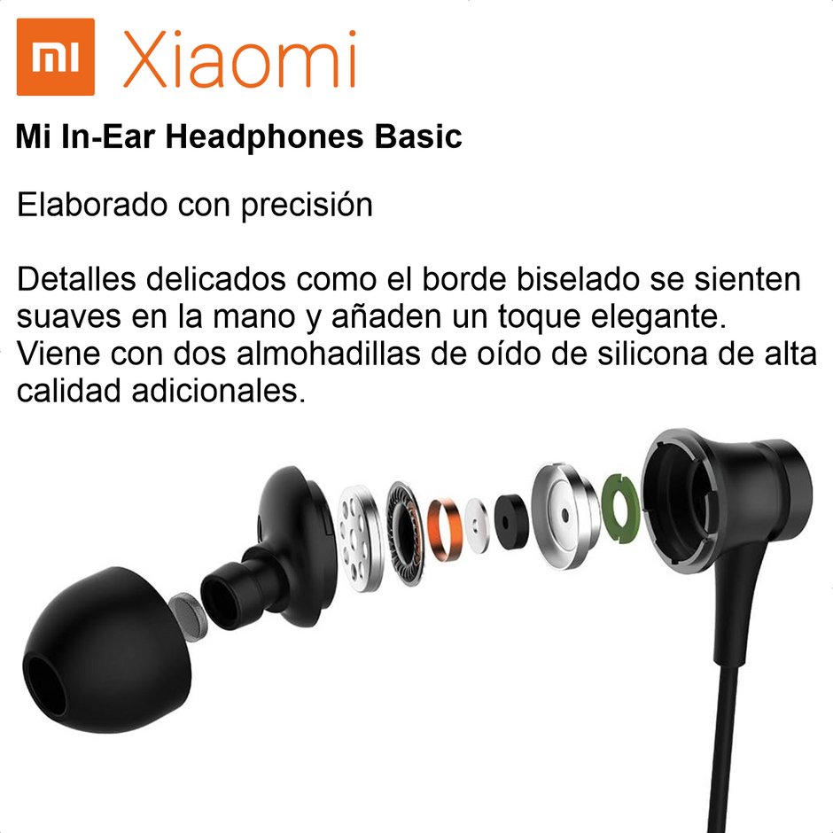 Xiaomi Mi In-ear Headphone Basic Jack, Auriculares/3.5mm Negro