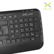 Combo Inalámbrico Delux: Teclado Slim Multimedia + Mouse