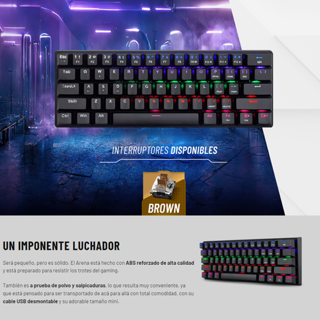 Combo gamer Teclado Gamer Mecánico T-Dagger T-TGK321 + Mouse T-TGM301 + Padmouse Lava L T-TMP300