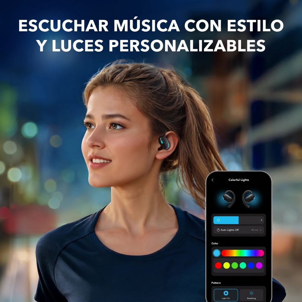 Audífonos Soundcore V20i Open-Ear Bluetooth 5.4 con BassUp y 4 Micrófonos IA - Negro