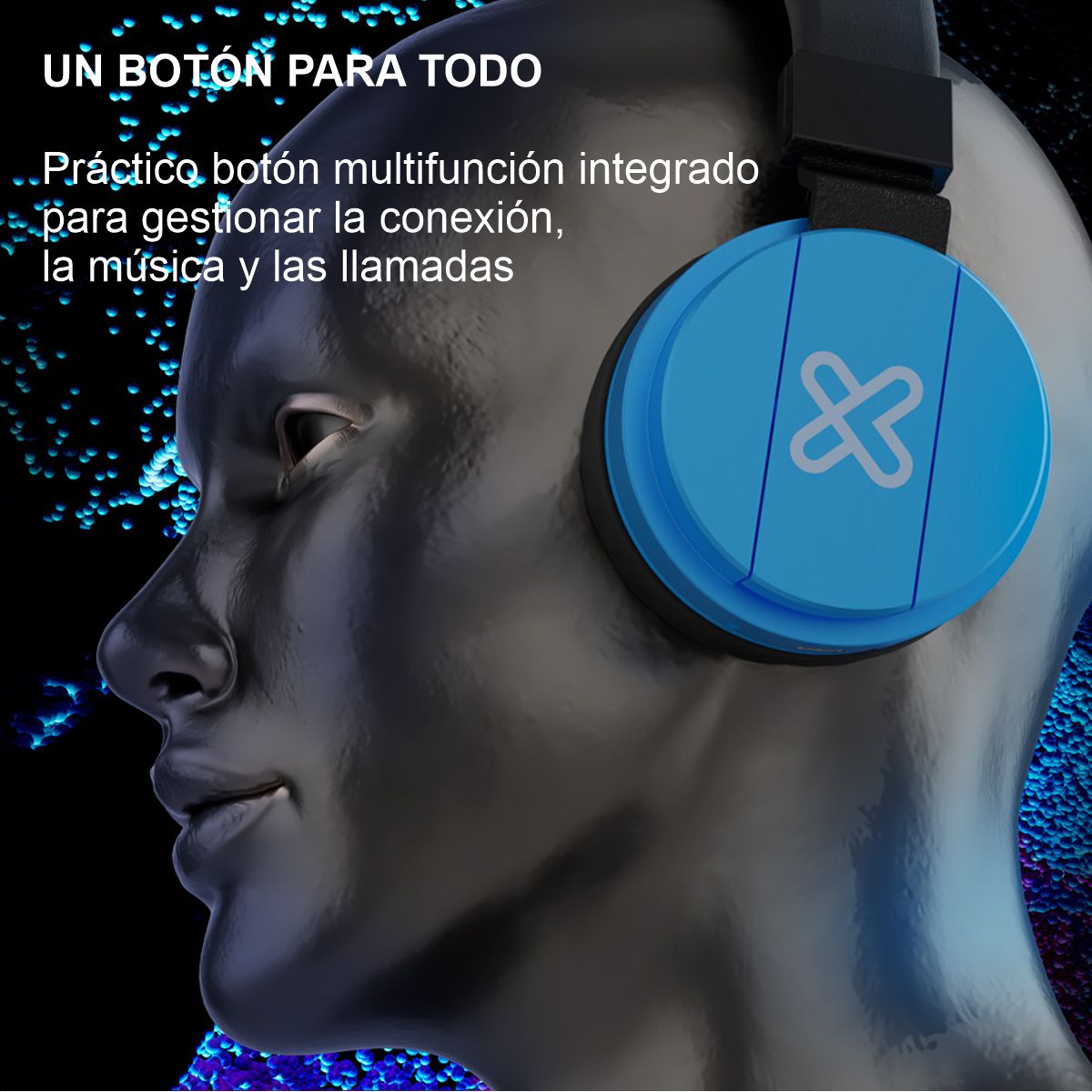 Diadema Inalámbrica Bluetooth Klip Xtreme Fury Pro KWH-001 con Micrófono / Rojo