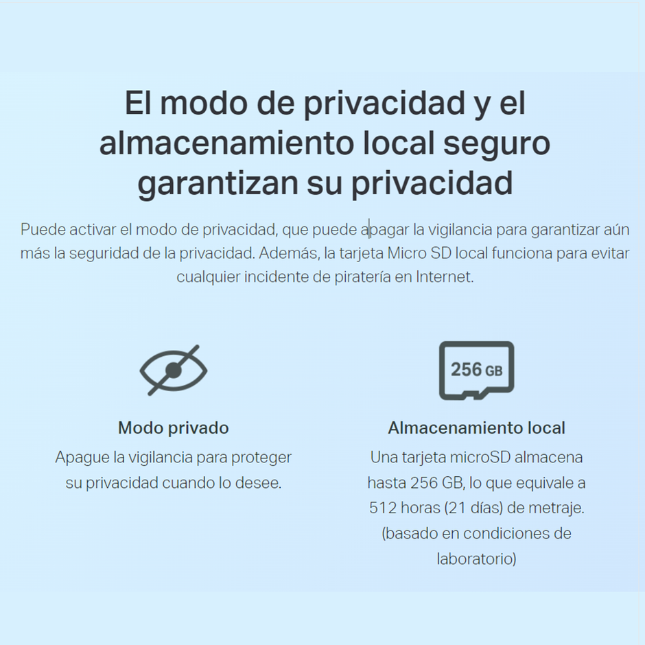 Cámara WiFi TP-Link Tapo C210 360° 2K 3MP Visión Nocturna Seguimiento Automático y Compatible con Alexa + Micro SD 256GB