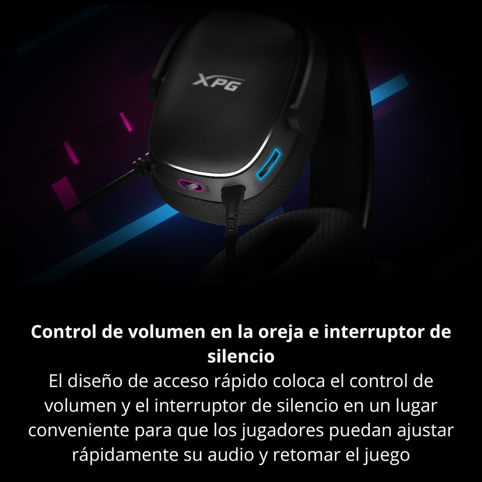 Diadema Gamer Alámbrica XPG Precog S para Xbox, PS4, PC con Micrófono y Conexión 3.5mm