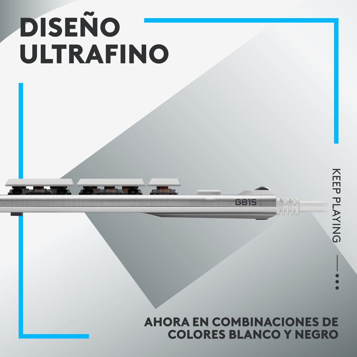 Teclado Gamer Mecánico Ultrafino Logitech G815 Lightsync Rgb Blanco