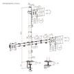 Soporte Monitor Triple Techgo SPM-1135 Escritorio 17-32