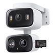Cámara Seguridad WiFi TP-Link Tapo C246D Doble Lente 2K Exterior IP65 Visión Nocturna Color Alertas IA + Micro SD 64gb