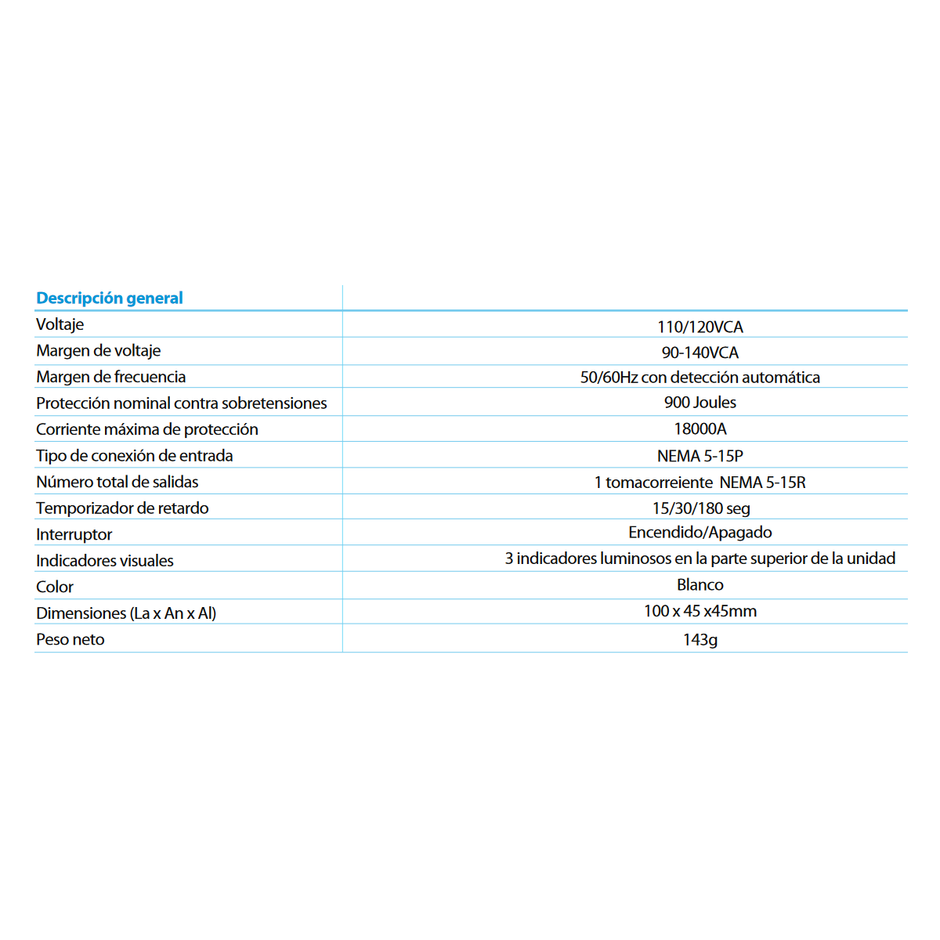 Protector De Voltaje 110/120v Forza Fvp-1201b Zion-2k10