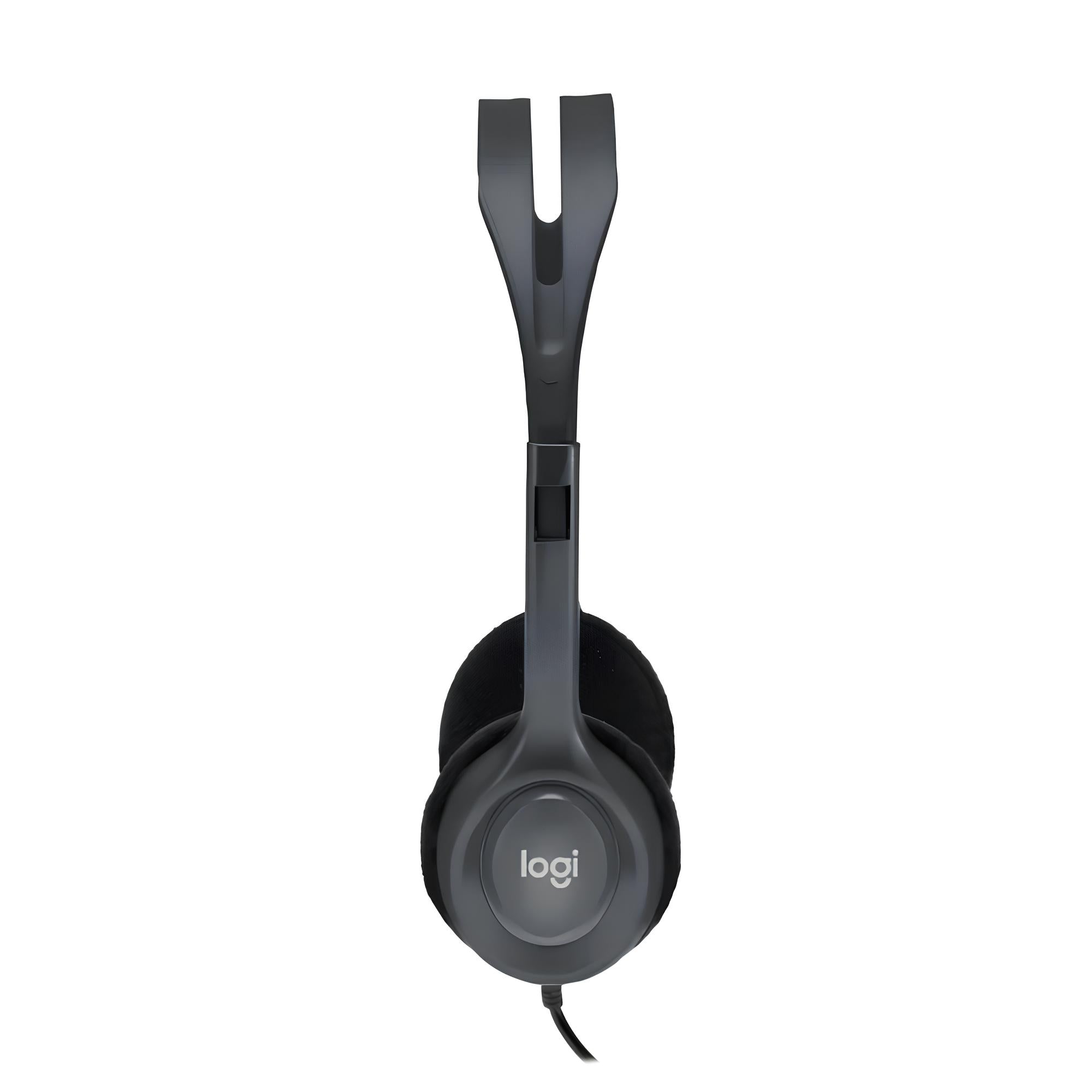 Audífonos Diadema Logitech H111 Estéreo Micrófono Reducción Ruido Conector 3.5mm PC Tablet Celular - Gris