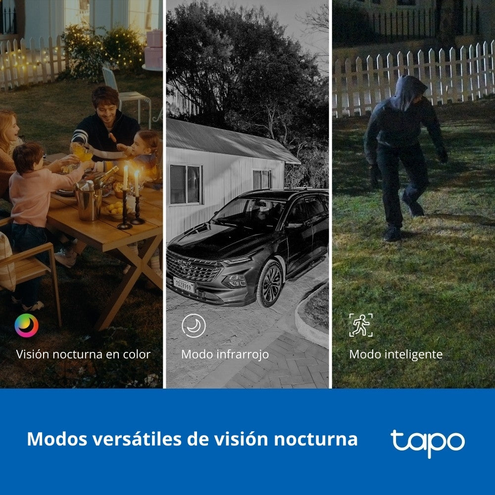 Cámara de Vigilancia Tp-Link Tapo C545D, Wi-Fi para Exterior con Doble Lente y Visión Nocturna a Color + Micro SD 128GB