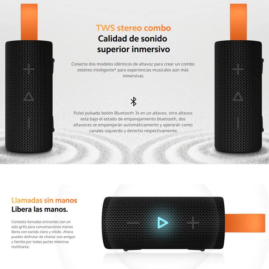 Xiaomi Sound Pocket, Parlante Inalámbrico Portátil IP67 TWS - Rosa