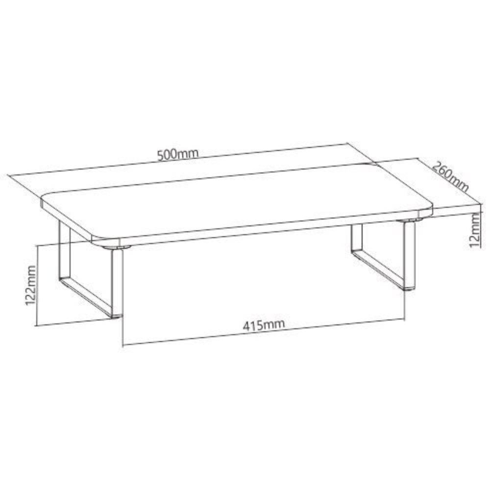 Base Eleva Monitor Techgo TDB MDF para Pantallas de 13 a 32 Pulgadas con Soporte de 20kg Cafe