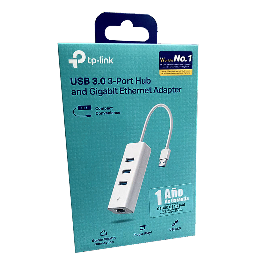 Hub Usb 3.0 2en1: 3 Usb + 1 Ethernet Gigabit, Tp-link Ue330