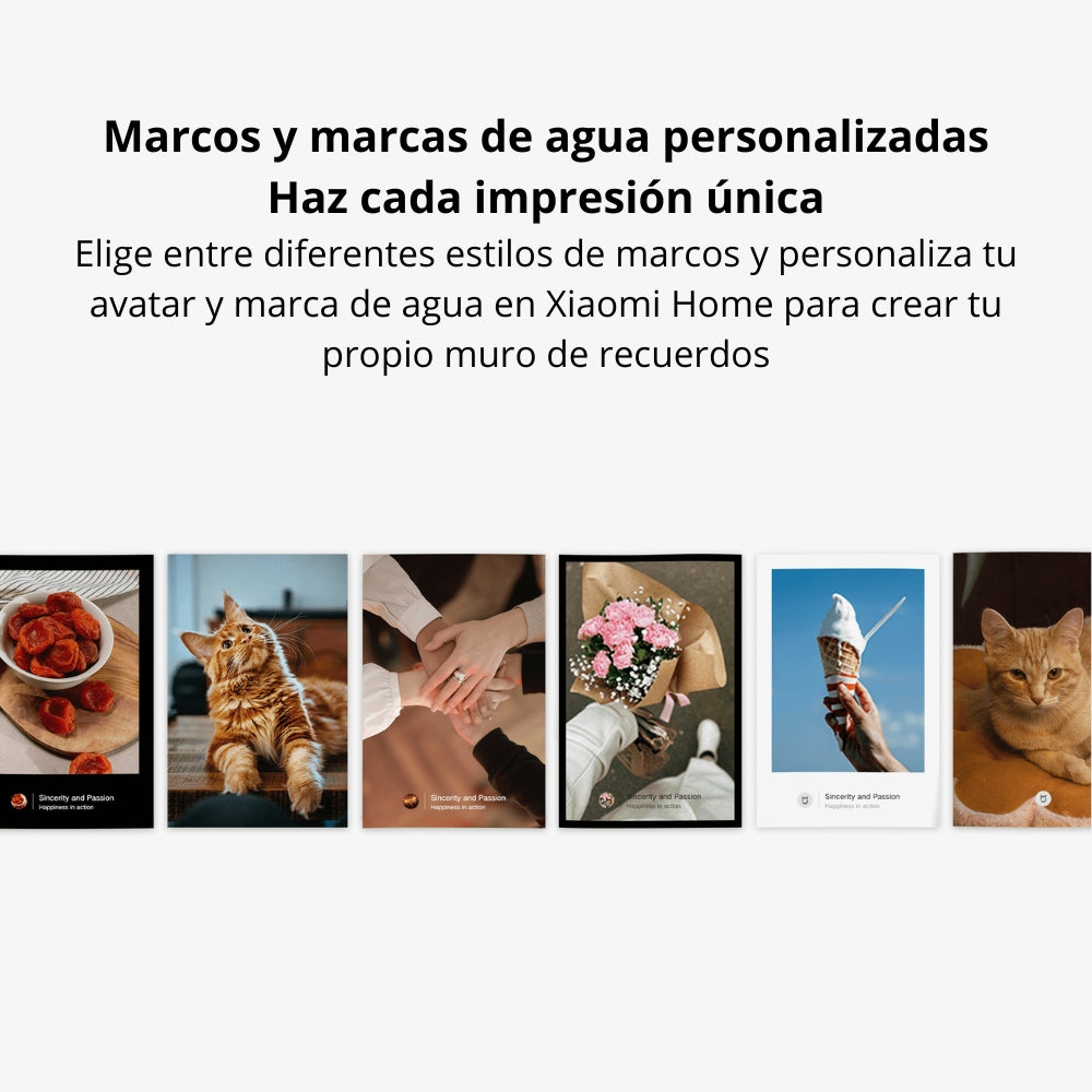 Impresora Fotográfica Xiaomi Portable Photo Printer 1S ZINK Bluetooth 5.2, Fotos Adhesivas 50x76mm - Blanco