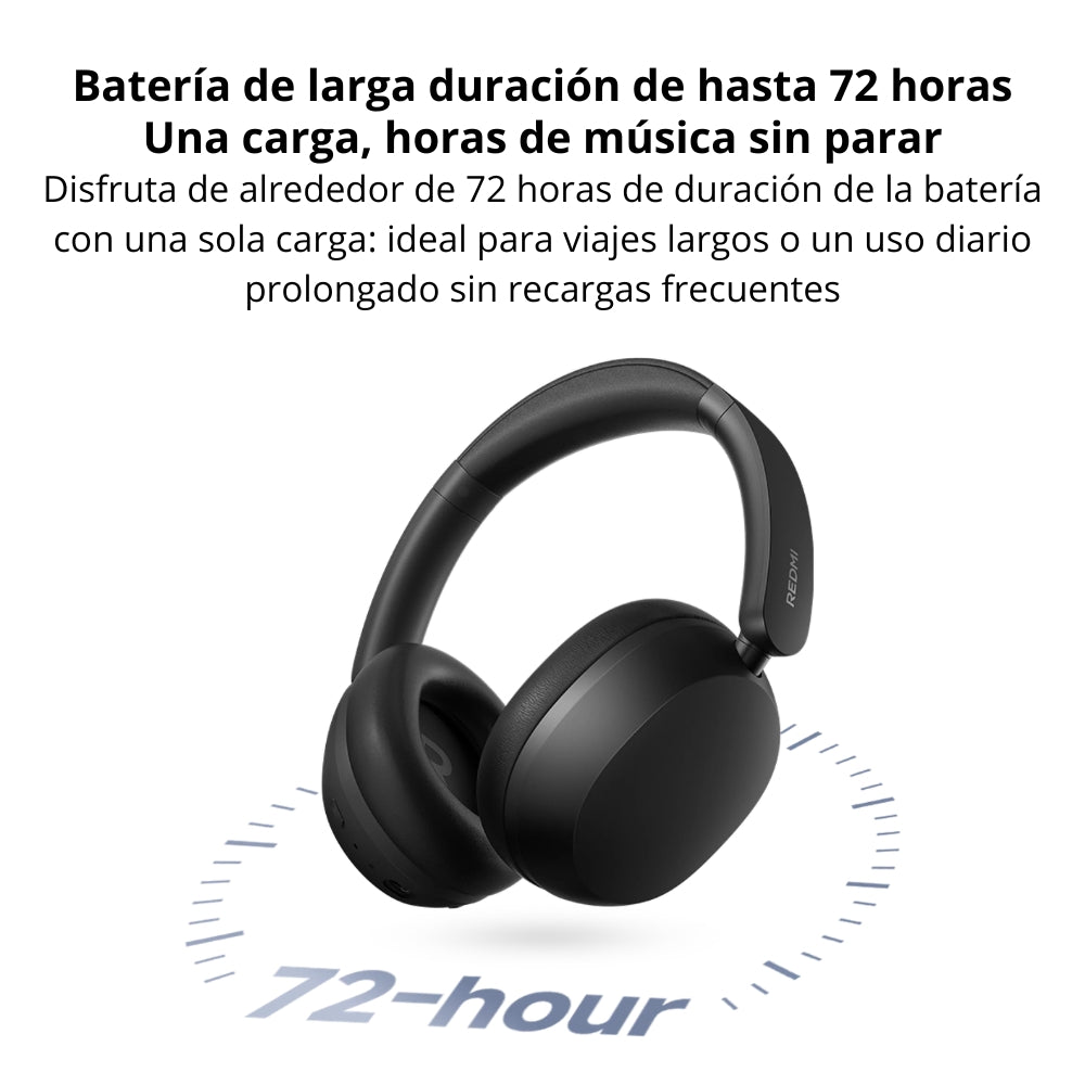 Audífonos Diadema Bluetooth Xiaomi Redmi Headphones Neo Cancelación ANC 42dB Batería 72 Horas, USB-C - Blanco