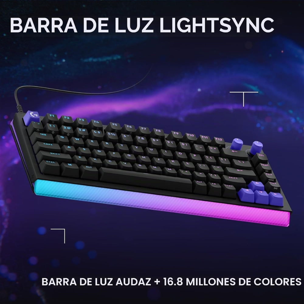 Teclado Gamer Mecanico Logitech G512 X 75 Switch Tactil + Reposamuñecas Logitech Palm Rest - Negro