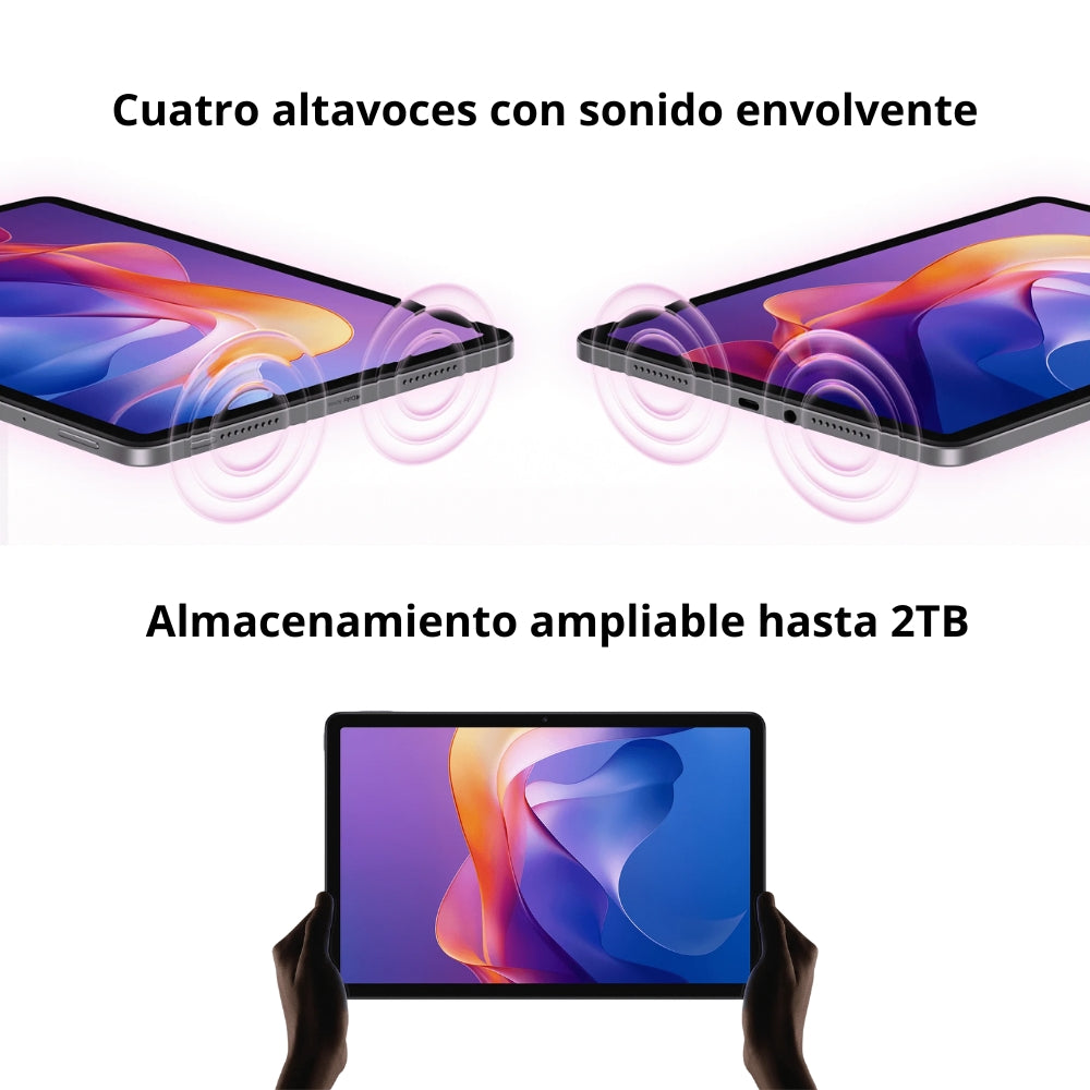 Tablet Xiaomi Redmi Pad 2 Wi-Fi IPS 11” 2.5K 90Hz Helio G100 128GB/4GB Audio Dolby Atmos® 9000mAh - Gris