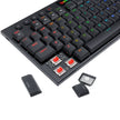 Teclado Gamer Mecanico Redragon Horus TKL Alambrico Bajo Perfil Switch Red - Negro