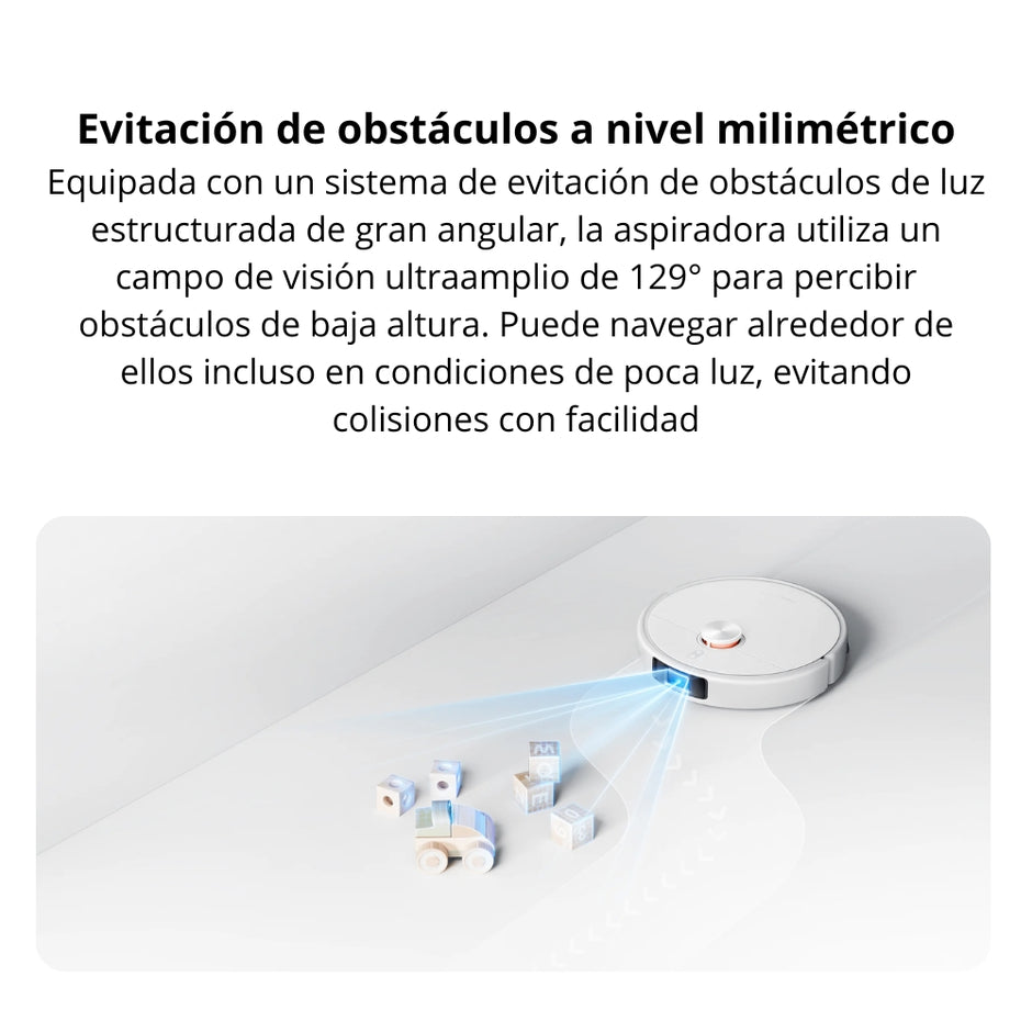 Aspiradora Robot Xiaomi H50 Pro 15000Pa Trapeado Brazos Extensibles Anti-Enredos Base Autovaciado 5200mAh