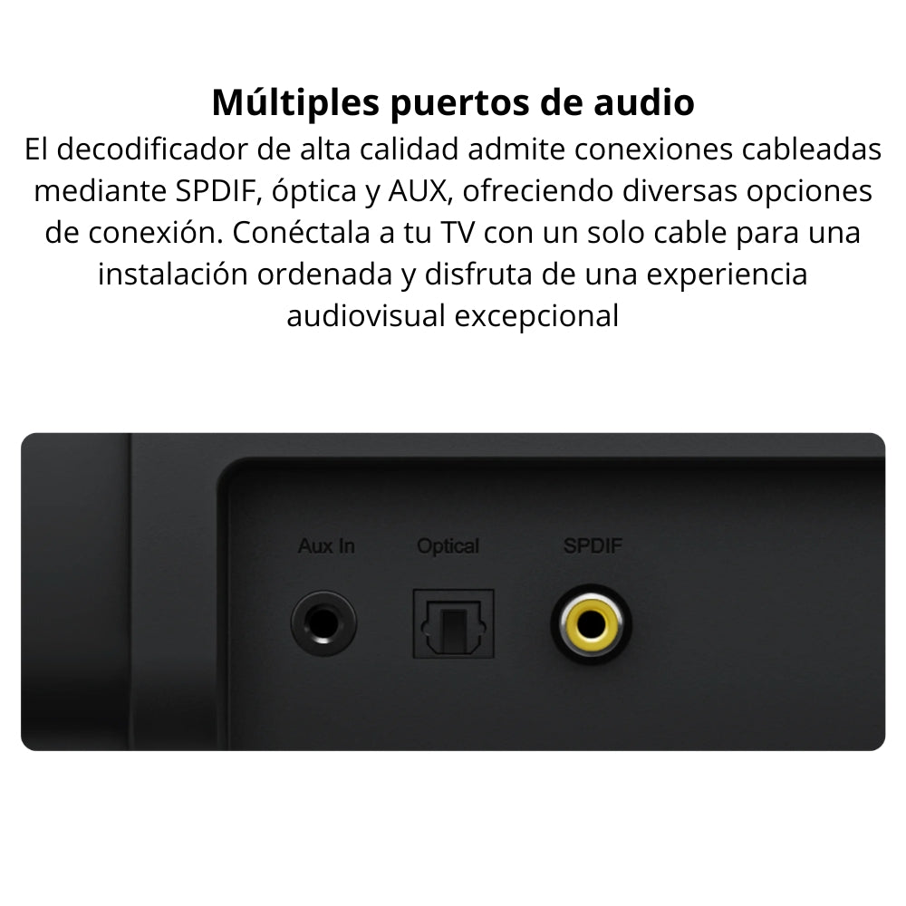 Barra de Sonido Xiaomi Soundbar 2.0CH de 30W, Bluetooth 5.3, Entrada Óptica, SPDIF, AUX para TV y PC