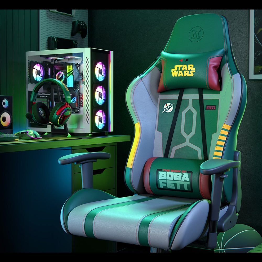 Silla Gamer Profesional Primus Thronos 103T Boba Fett Edición Especial Star Wars Ergonómica Reclinable 2D