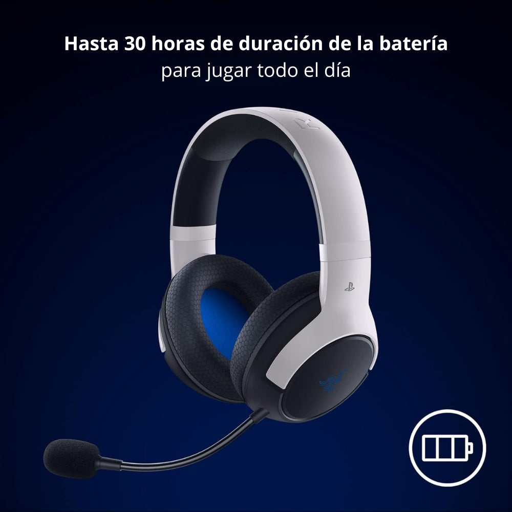 Audífonos Gamer Inalámbricos Razer Kaira HyperSpeed PS5 y PC Bluetooth y dongle 2.4GHz 30H Batería