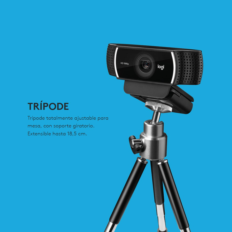 Cámara Web Logitech C922 Pro Stream Webcam 1080p Con Trípode