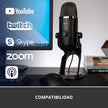 Micrófono Profesional USB Multipatrón Logitech Blue Yeti X Streaming/Gaming VO!CE 24-bit/48kHz - Negro