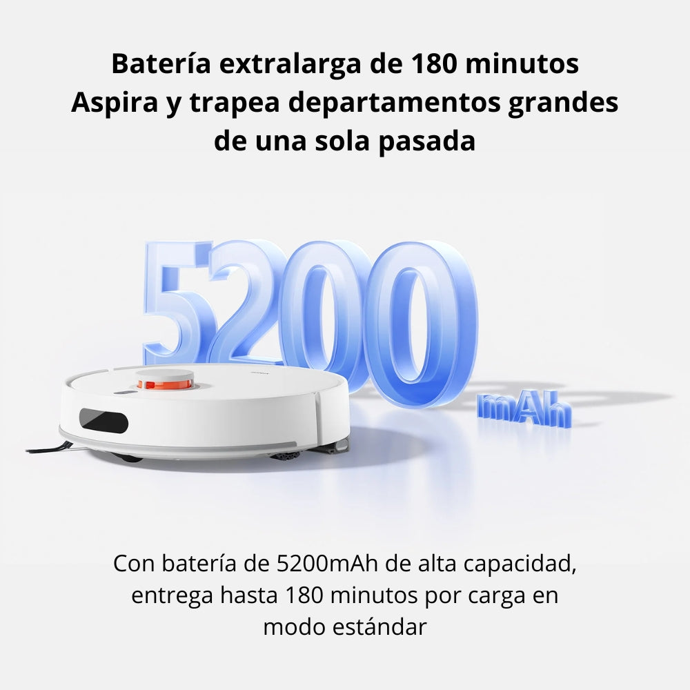 Aspiradora y Trapeadora Inteligente Xiaomi Robot Vacuum H40 con Estación, 10000Pa, 5200mAh
