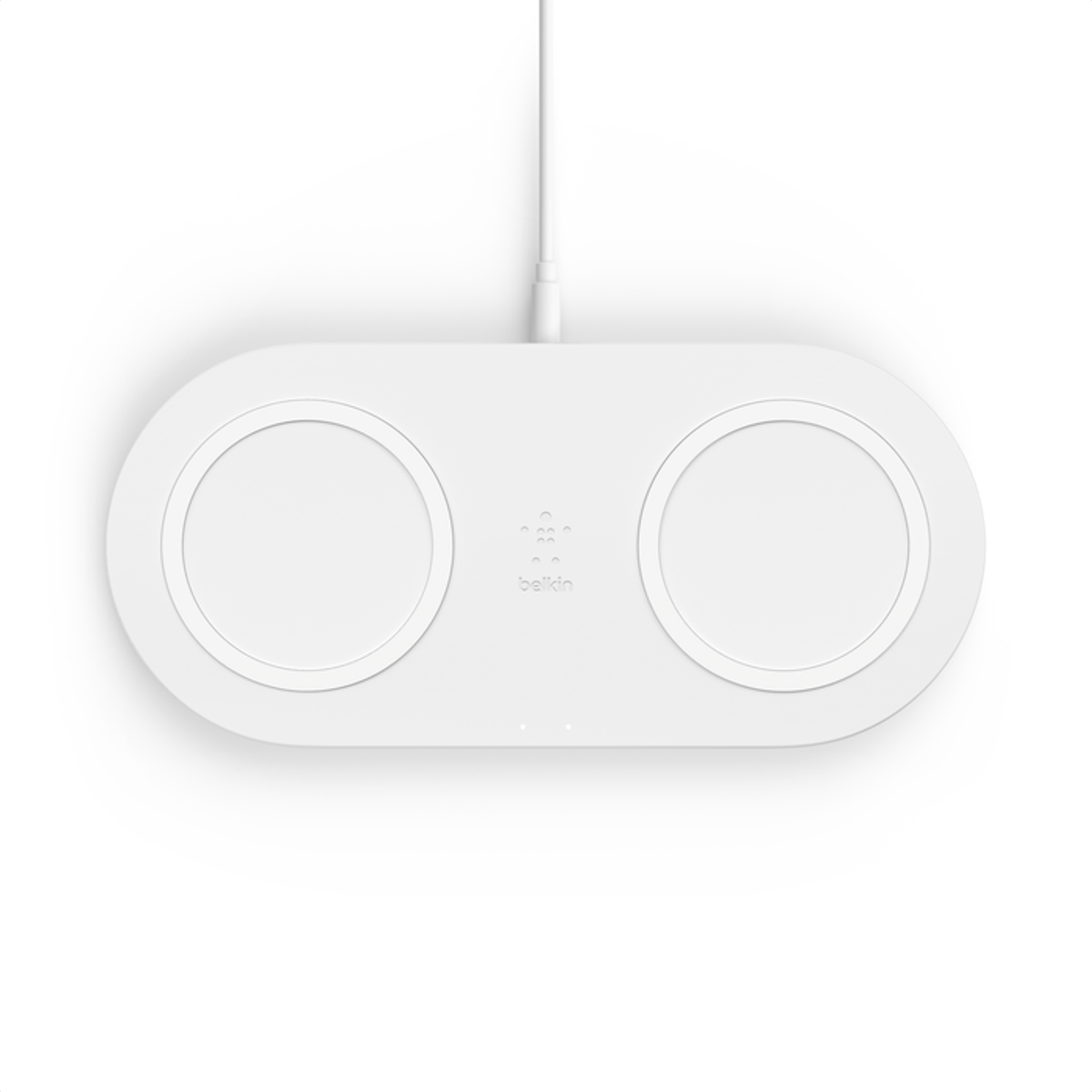 Base De Carga Inalámbrica Dual Qi 10w Belkin Boostcharge WIZ002TTWH Blanco
