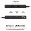 Adaptador Belkin INC008TTBK USB-C 5 en 1 con HDMI RJ45 2 USB-A y USB-C Hub Multiport para Laptop