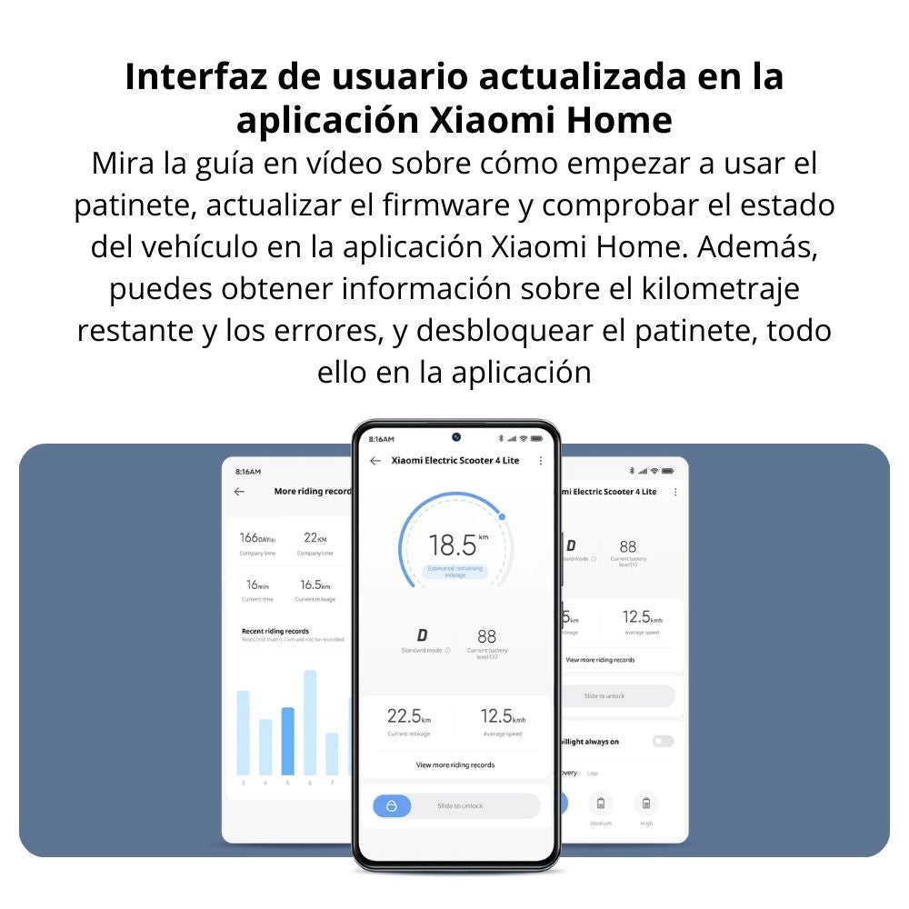 Patineta Eléctrica Xiaomi Scooter 4 Lite Llantas 8.5
