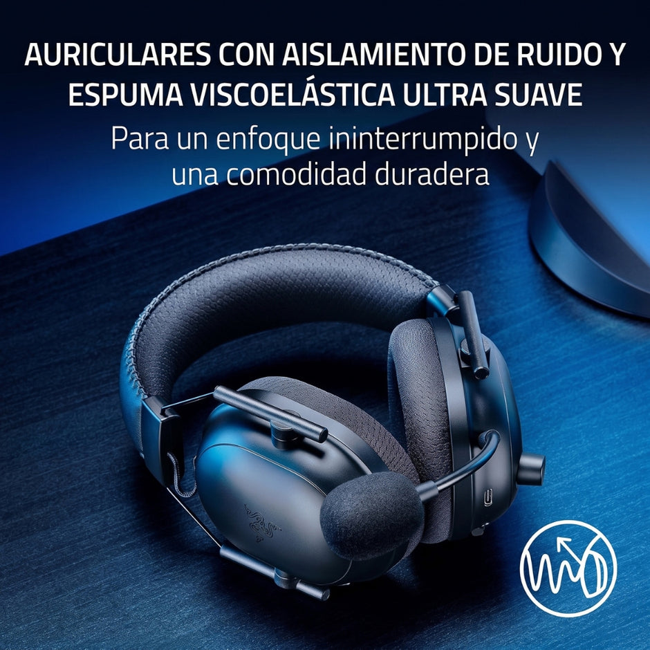 Audifonos Gamer Razer Blackshark V2 Pro  inalámbricos HyperSpeed Wireless de 2,4 GHz y Bluetooth 5.2. Edicion Play Station - Negro