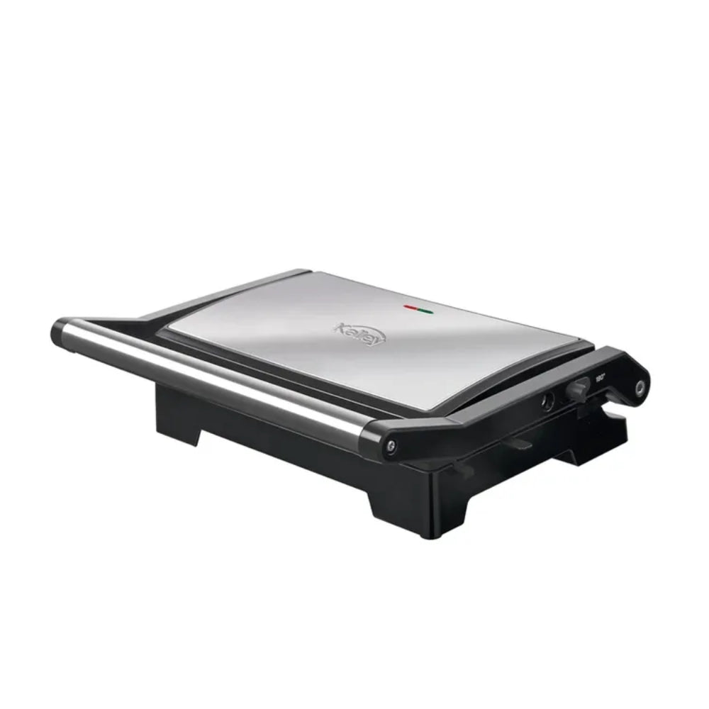Asador Grill Kalley K-SG180 Superficie Antiadherente Sanduchera Panini 1000W Apertura 180°