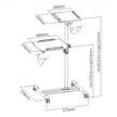 Soporte Móvil con Ruedas para Proyector y Laptop Portátil TechGo SPPR-02 de Altura Ajustable Universal