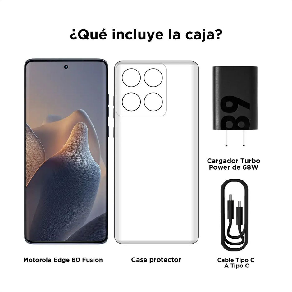 Celular Motorola Edge 60 Fusion 5G SIM+eSIM pOLED 6.7” 120Hz 128GB/8GB 50MP IP68/IP69 5200mAh/68W - Azul